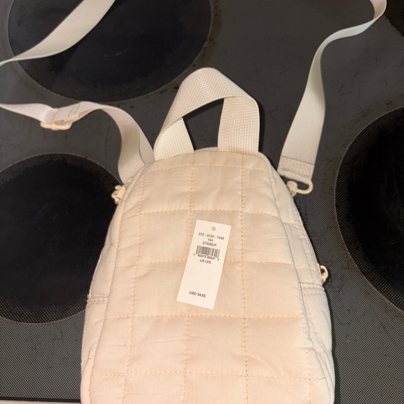 Quilted Cream Backpack - Picture 2 of 5